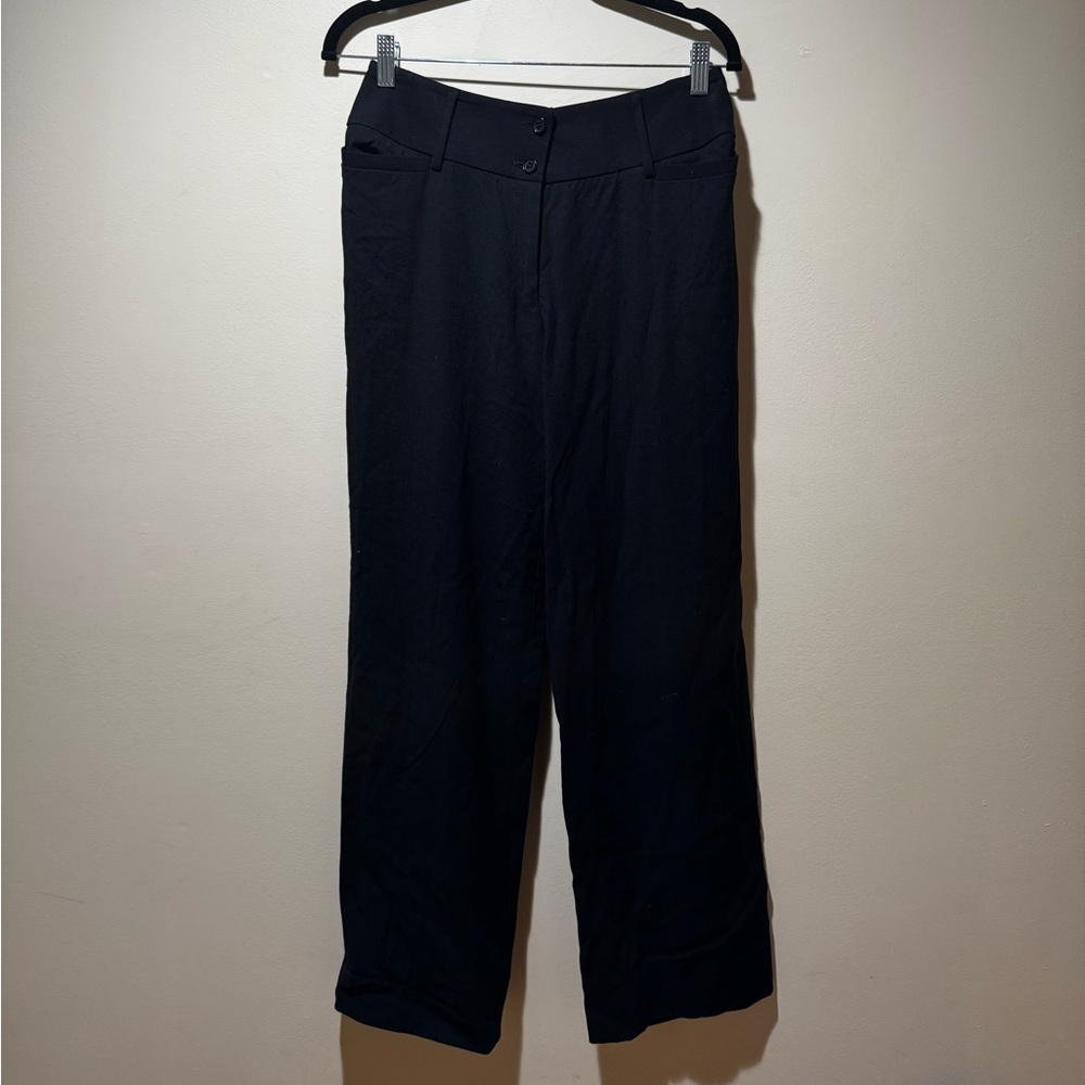 Dolce & Gabbana Black Wool Trouser Dress Pants